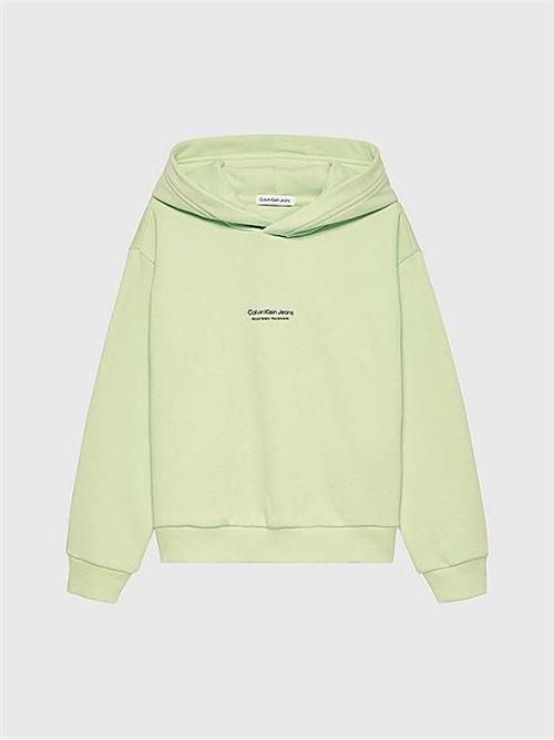 PIXEL LOGO TERRY RELAXED HOODI CALVIN KLEIN JEANS | IB0IB01958T/LT6